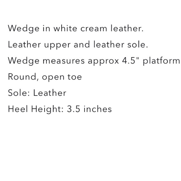 BCBGMAXAZRIA Raisa White Leather Wedge Sandal Size 7.5 - Picture 5 of 5